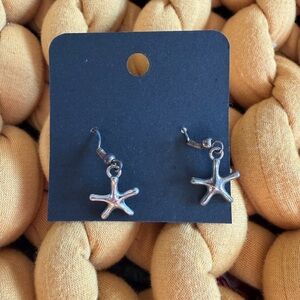 Silver Starfish Kids Earrings